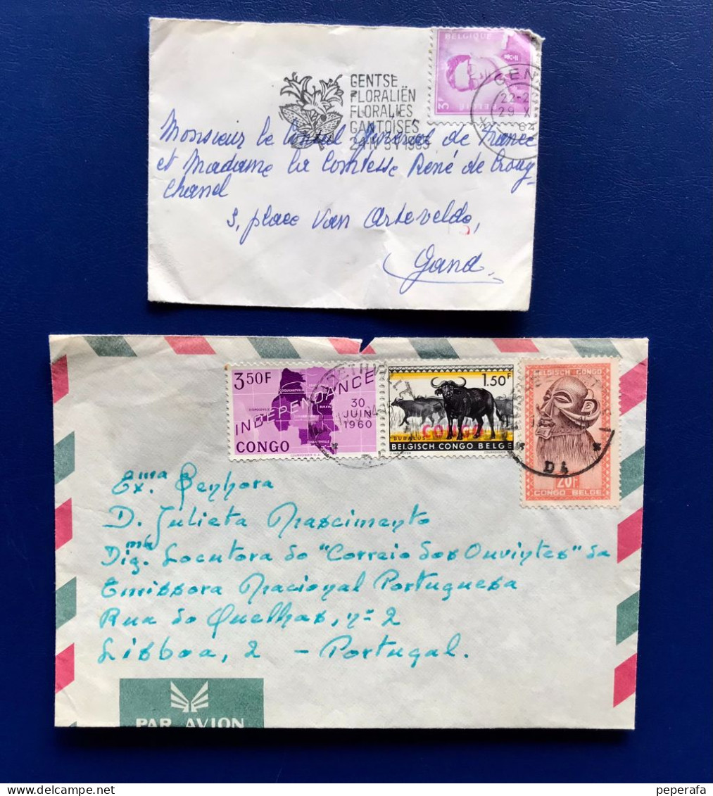 BELGIE BELGIQUE, BELGISCK CONGO BELGE, 2 SOBRES POSTALES - Other & Unclassified