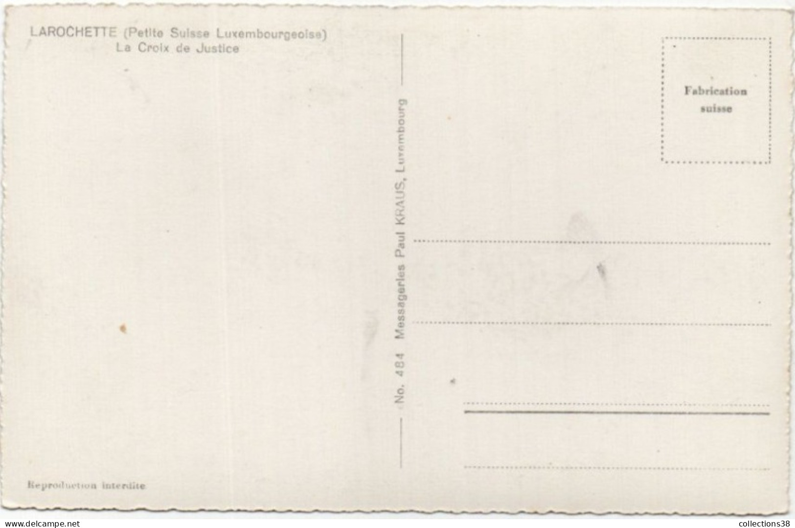 Larochette (Petite Suisse Luxembourgeoise) La Croix De Justice - Fels