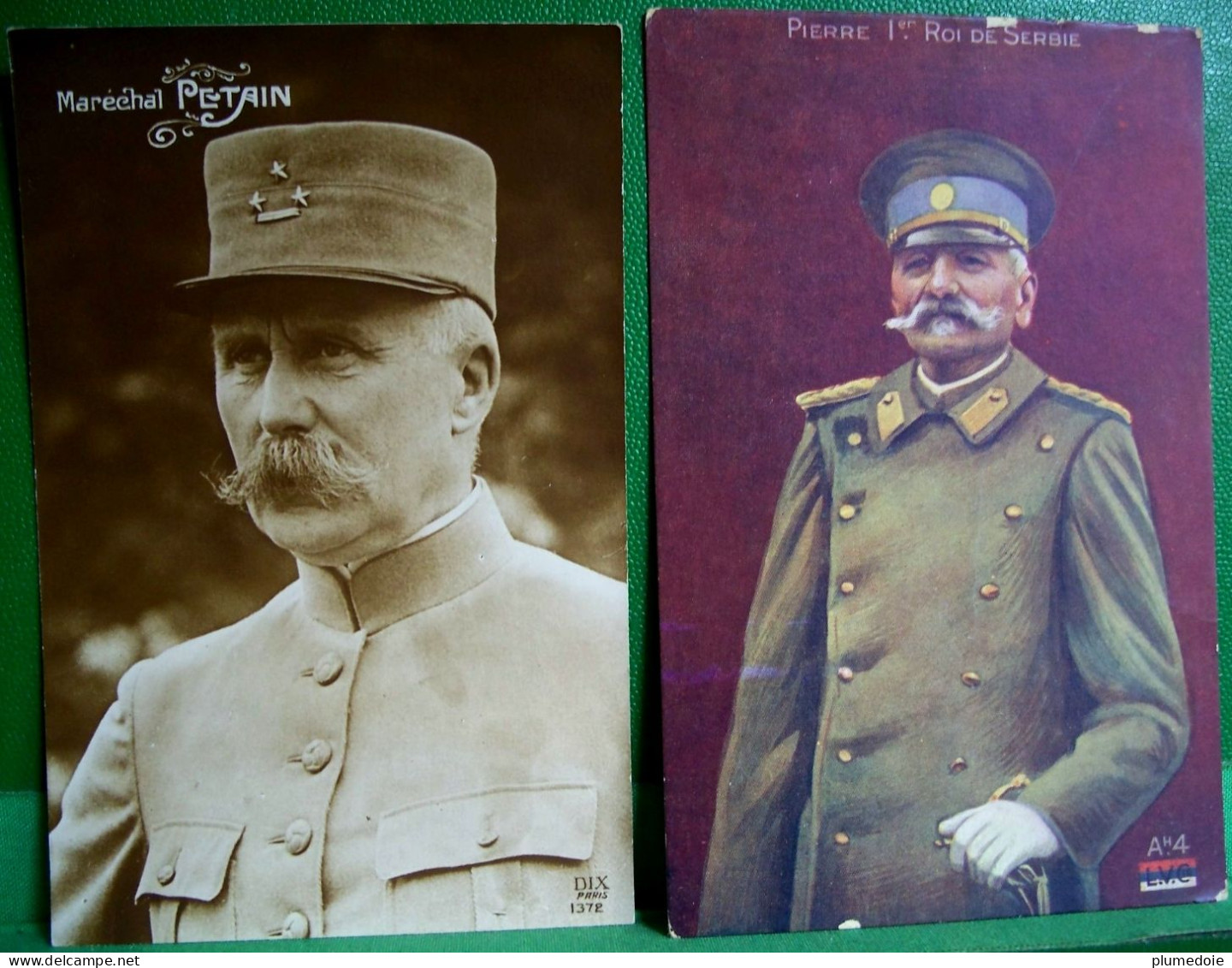 Lot  6 Cpa POLITIQUE // GUERRE . PETAIN. PRESIDENTS REPUBLIQUE FRANCAISE . PIERRE 1 Er  DE SERBIE , 6 OLD PC - Personnages