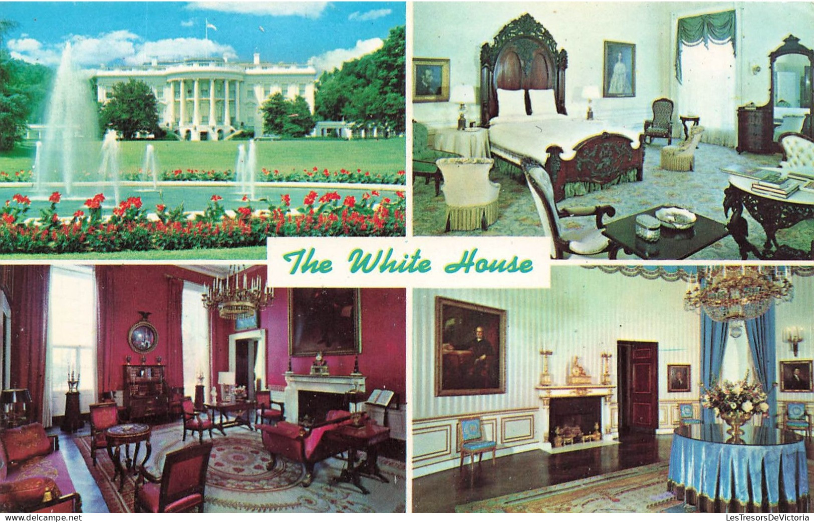 ETATS-UNIS - The White House - South Front - Washington D C - Multi-vues De Différents Endroits - Carte Postale Ancienne - Autres & Non Classés