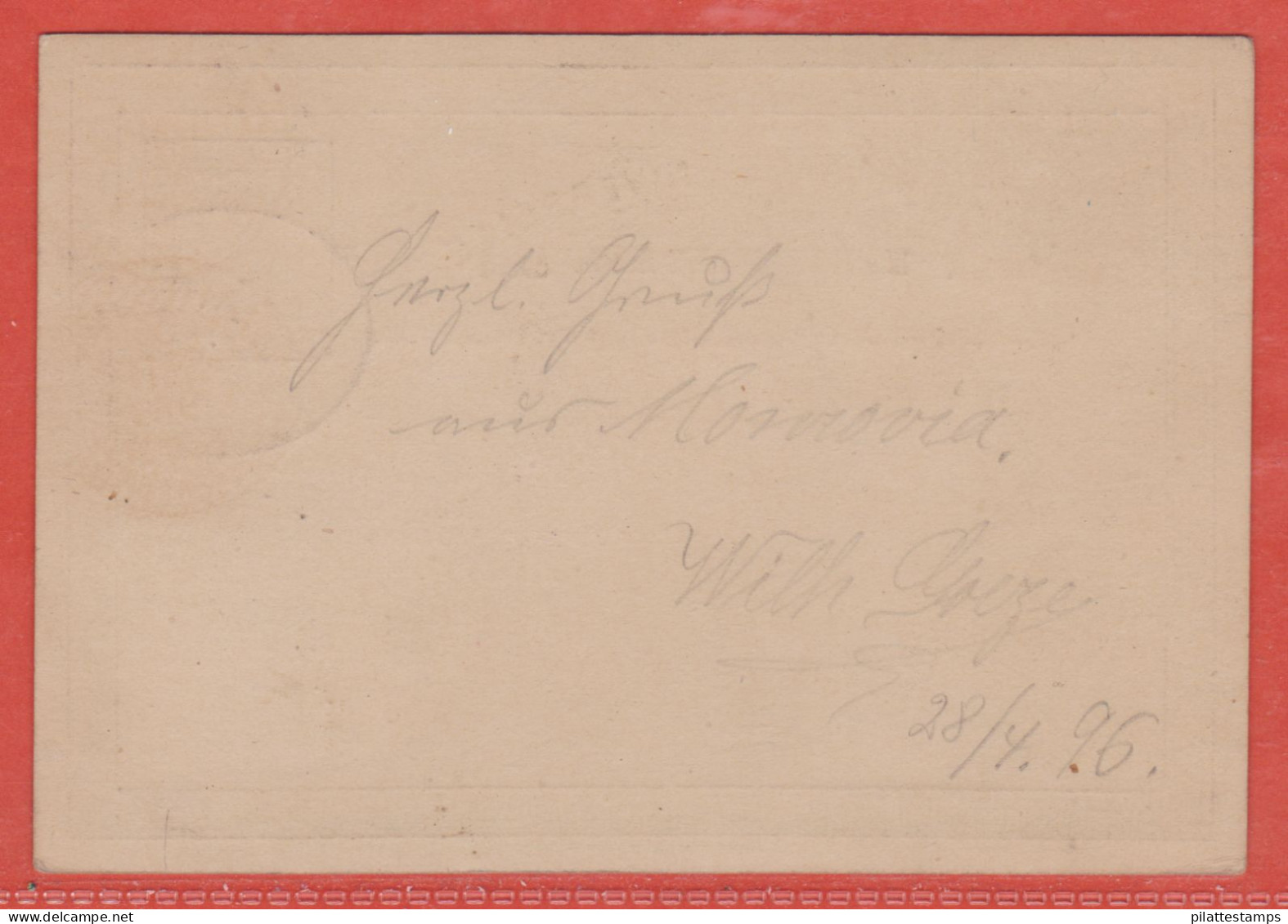 LIBERIA ENTIER POSTAL OBLITERATION LIGNE ALLEMANDE DE 1896 POUR RENDSBURG ALLEMAGNE - Liberia