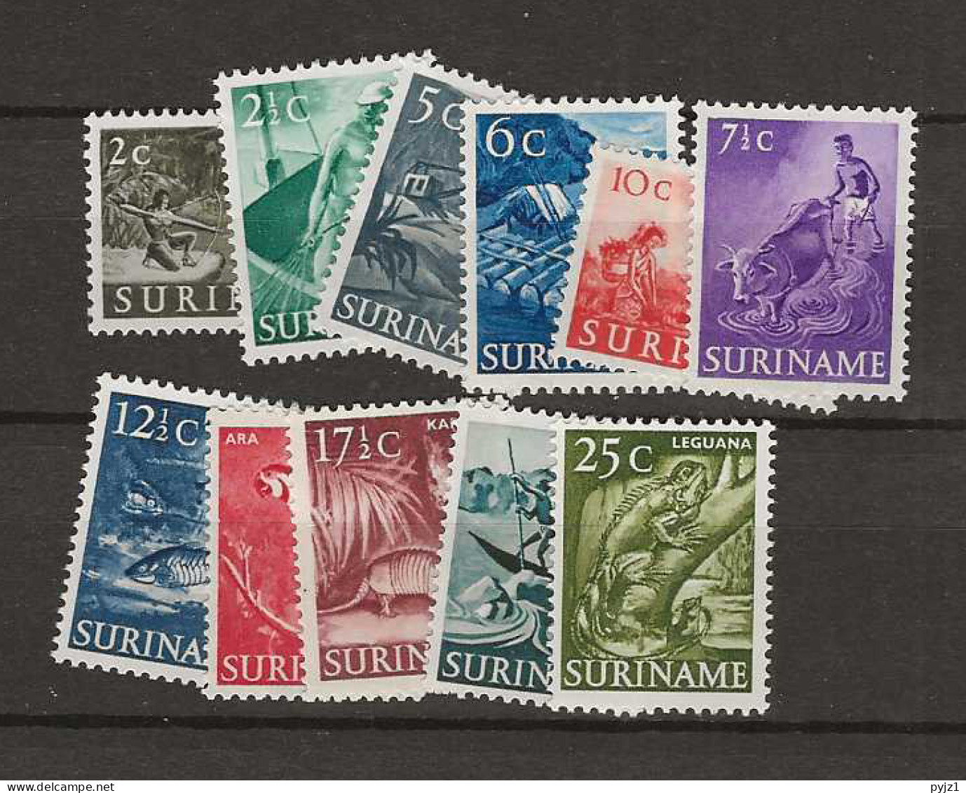 1953 MNH Suriname NVPH 297-307 Postfris** - Surinam ... - 1975