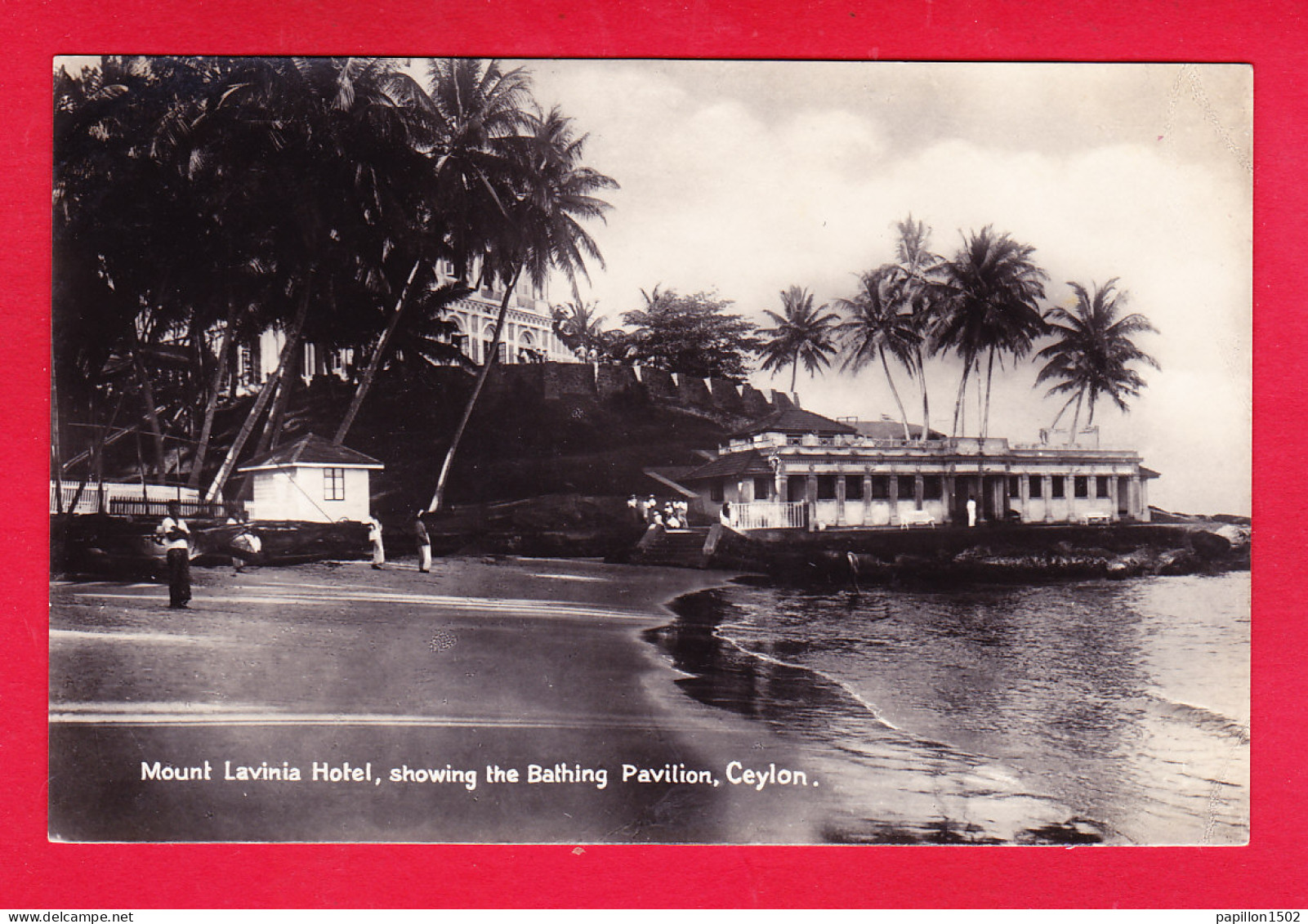 E-Ceylan-75A42  Carte Photo, Mount Lavinia Hôtel, Showing The Bathing Pavilion, BE - Sri Lanka (Ceylon)