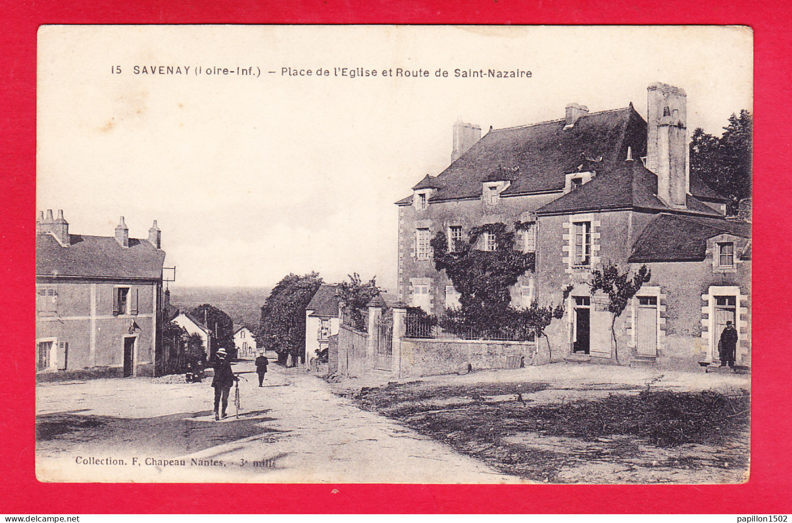 F-44-Savenay-04A43  Place De L'église Et Route De Saint Nazaire, Cpa  - Savenay