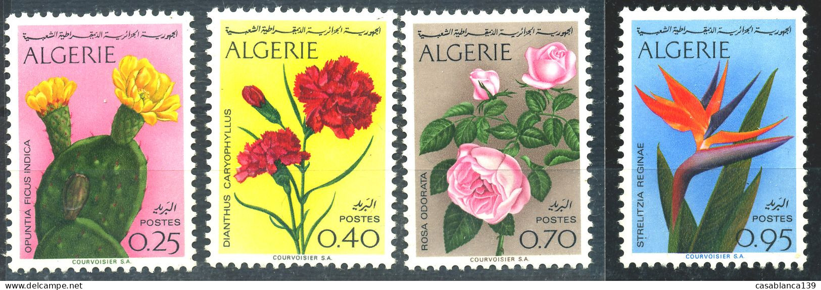 Algeria 1973, Flower Serie, Mi. 606-609, MNH - Argelia (1962-...)