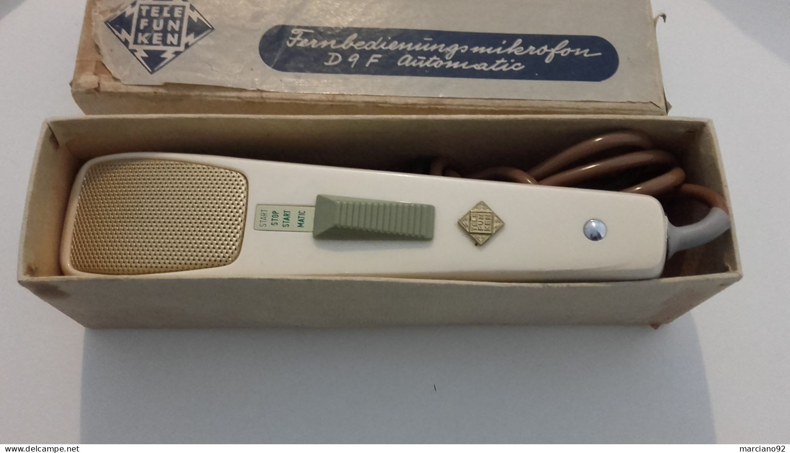 Telefunken D9F - AUTOMATIC - Vintage Rare Microphone - Talkback , Neuf Dans Sa Boite - Objets Dérivés