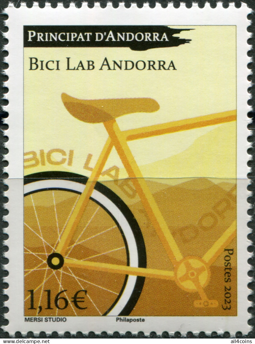 France 2023. Bici Lab Andorra Bicycle Museum (MNH OG) Stamp - Ongebruikt