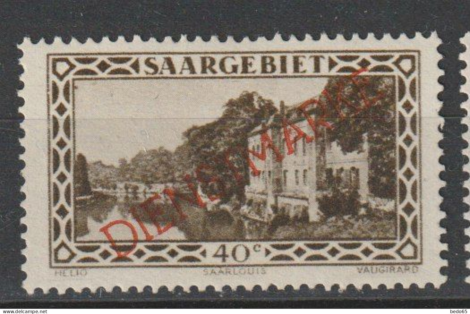 SARRE   SERVICE YVERT N° 21 / MAURY N° 17 TIRAGE DE 1927  NEUF* INFINE TRACE CHARNIERE / MH - Nuovi