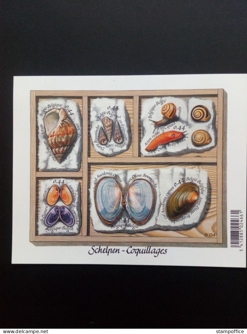 BELGIEN MI-NR. 3467-3472 POSTFRISCH(MINT) FOLIENBLATT MUSCHELN UND SCHNECKEN - 1961-2001