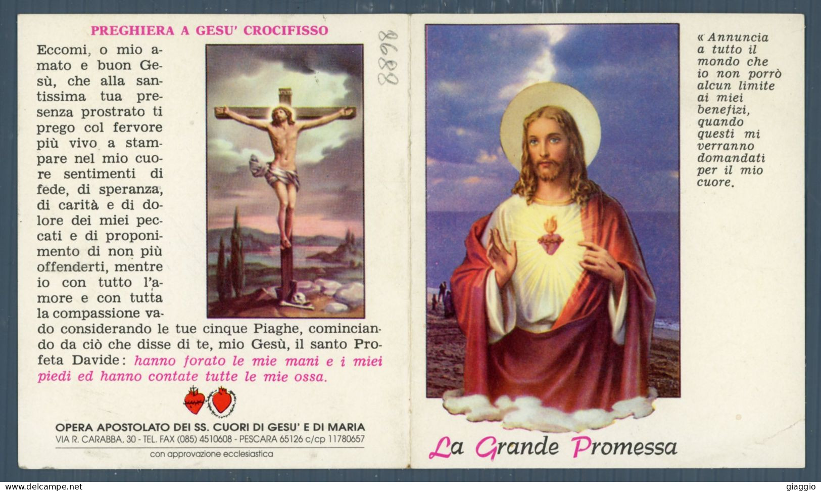 °°° Santino N. 8688 - La Grande Promessa °°° - Religion & Esotérisme