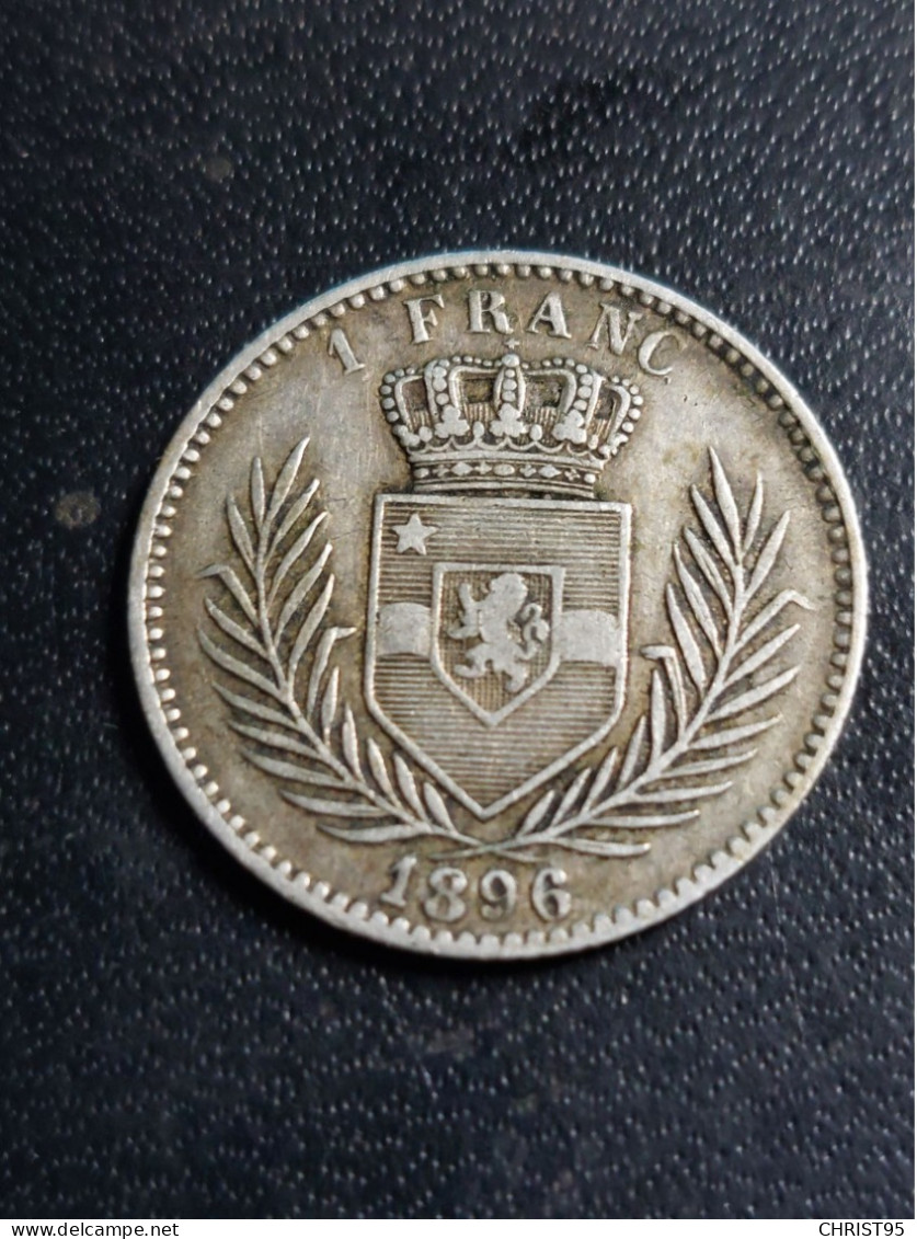 RARE. 1 FRANC 1896.(CONGO.BELGE) - 1885-1909: Leopold II.