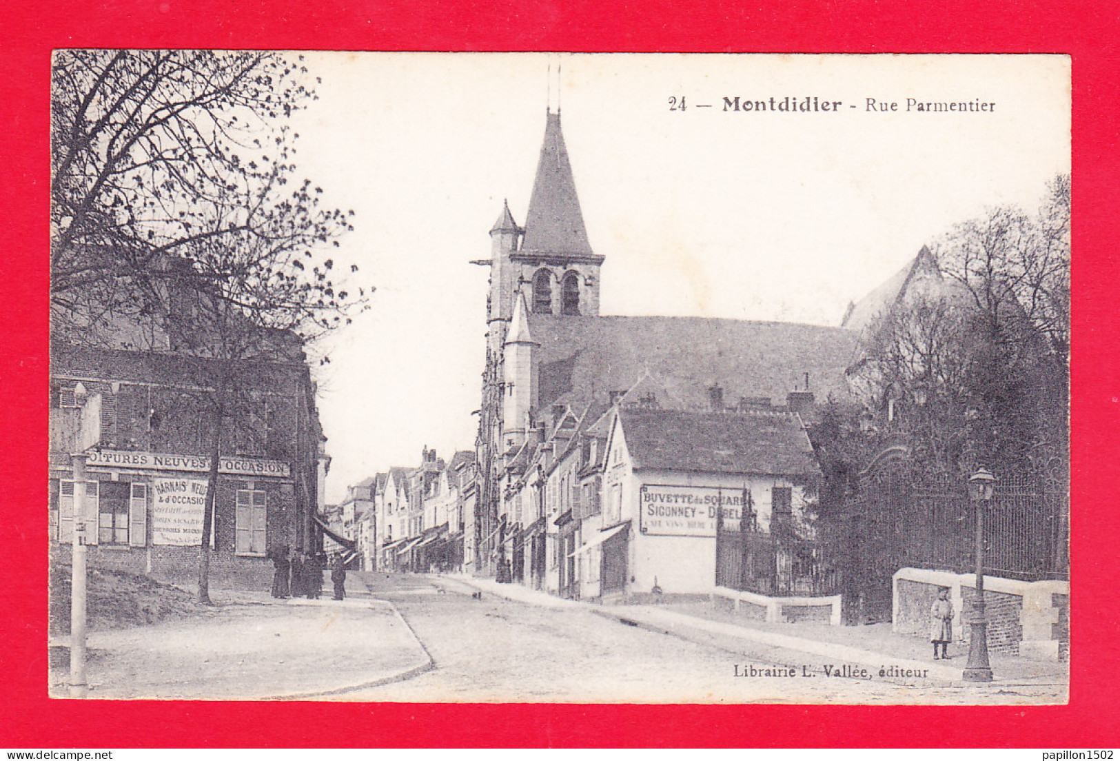 F-80-Montdidier-12A84  La Rue Parmentier, Cpa BE - Montdidier