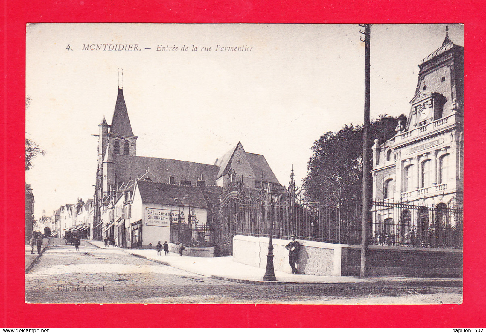 F-80-Montdidier-13A84  Entrée De La Rue Parmentier, Cpa BE - Montdidier