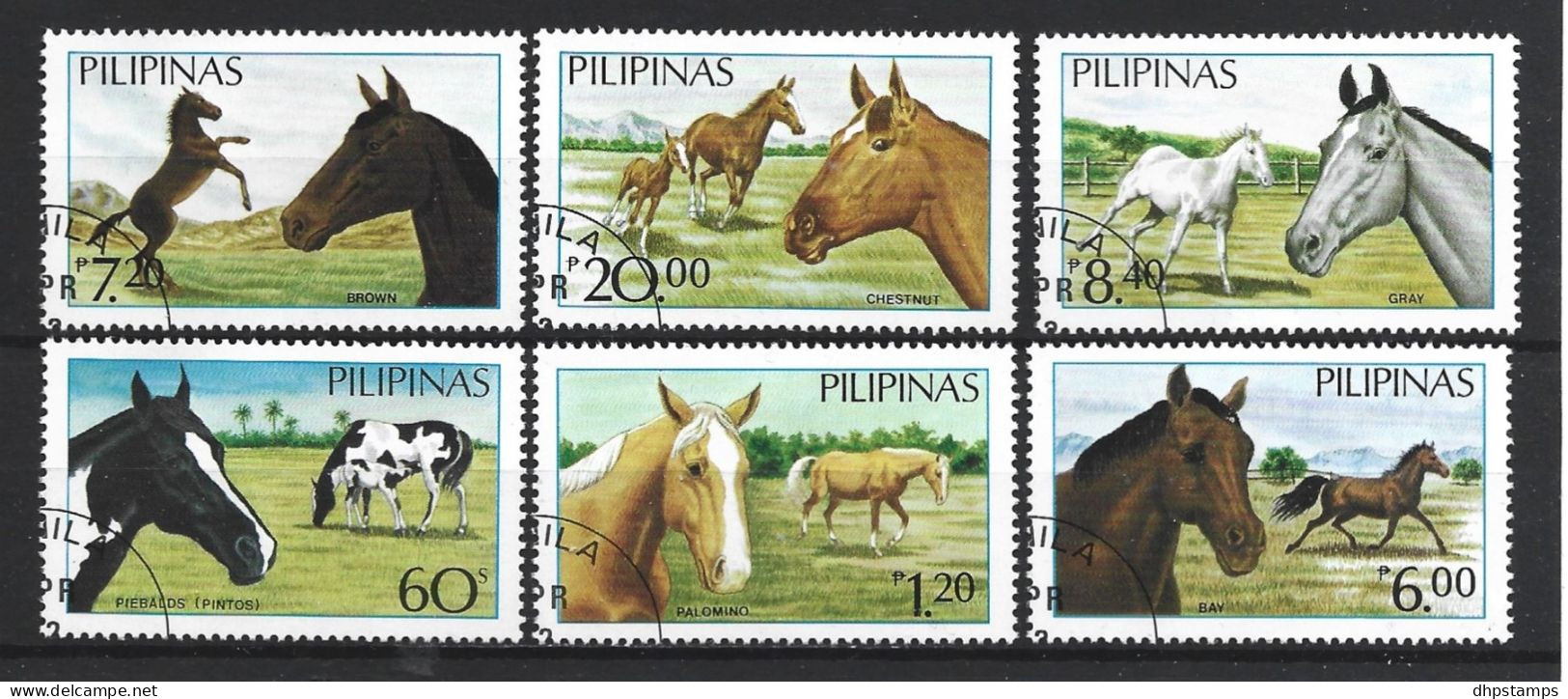 Philipinas 1985  Horses   Y.T. 1443/1448 (0) - Philippines