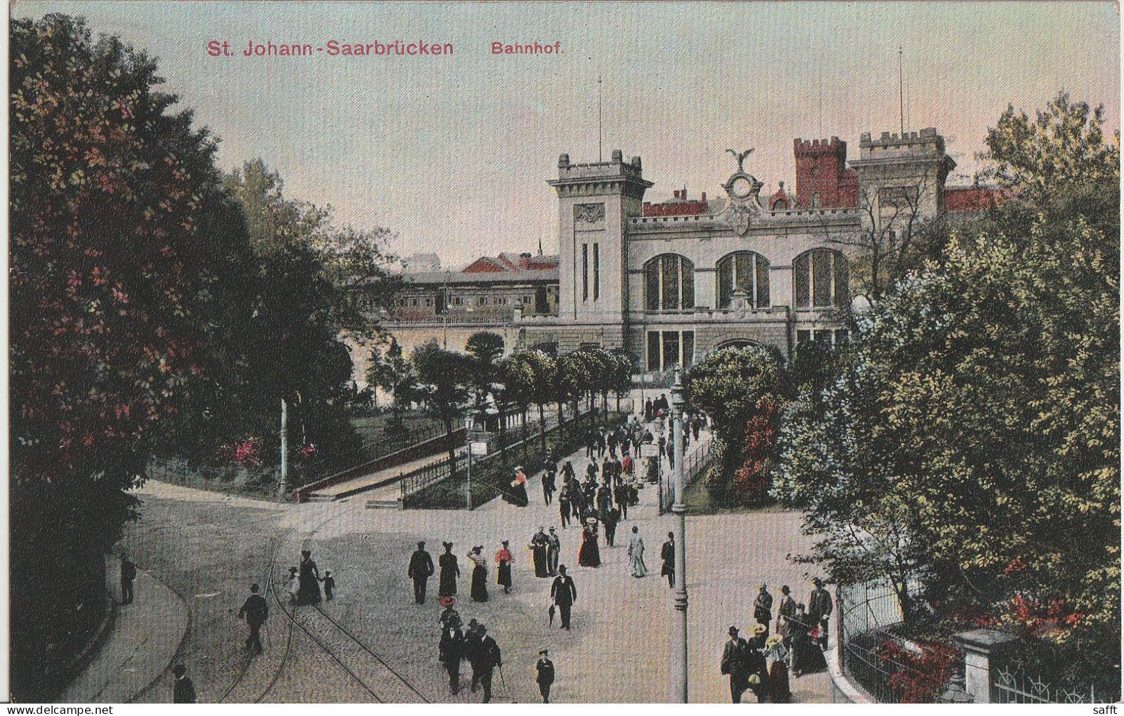 AK Saarbrücken - St. Johann, Bahnhof Um 1920 - Saarbrücken