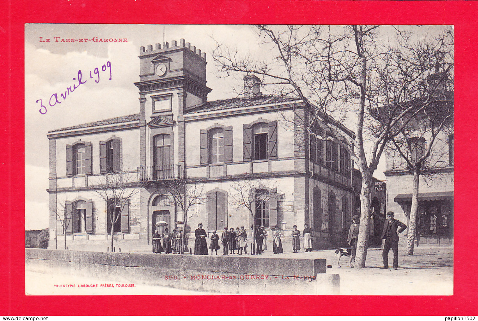 F-82-Montclar De Quercy-01Ph79, Monclar De Quercy, La Mairie, Petite Animation, Cpa BE - Montclar De Quercy