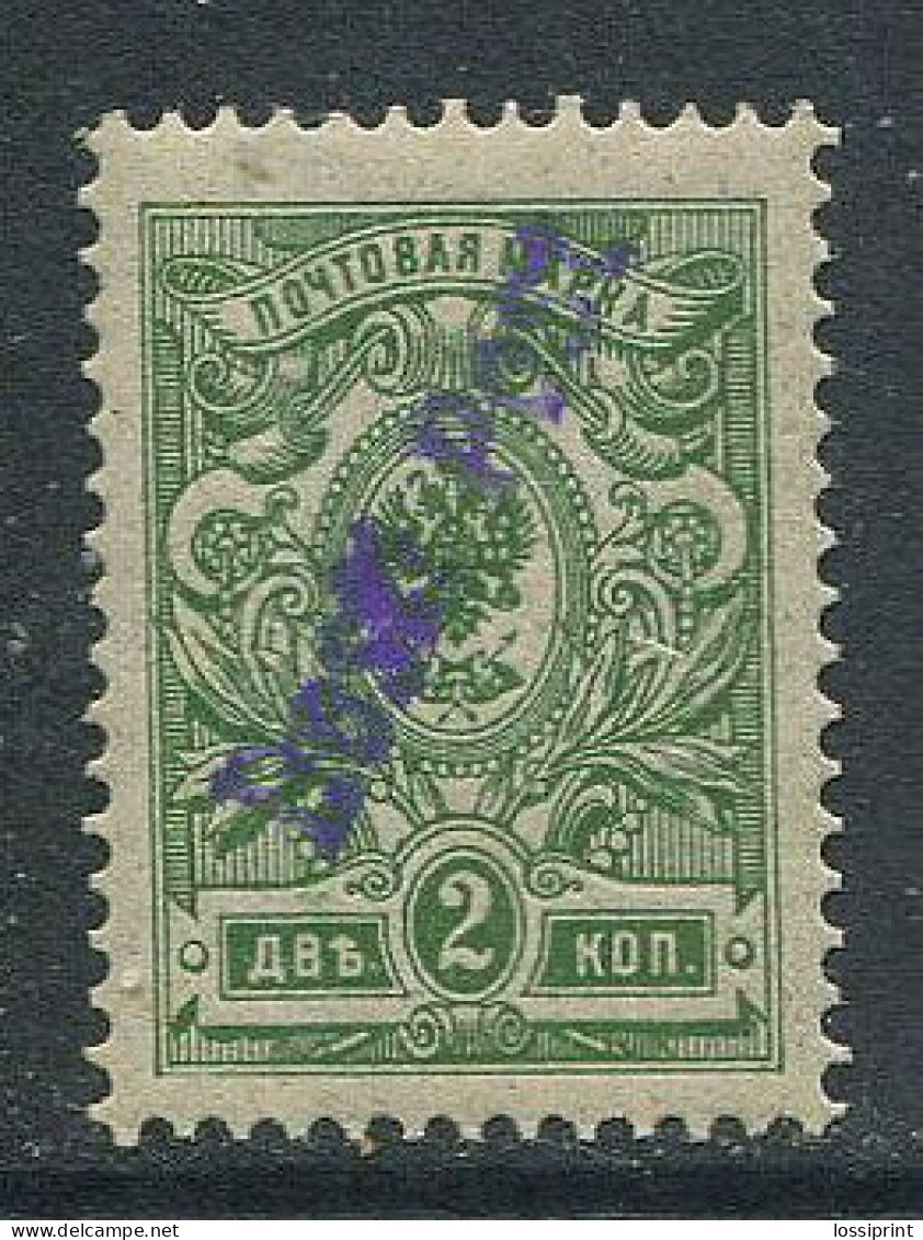 Estonia:Unused Overprinted Russian 2 Kop Stamp Eesti Post, Tallinn, Reval, 1919, MNH - Estland