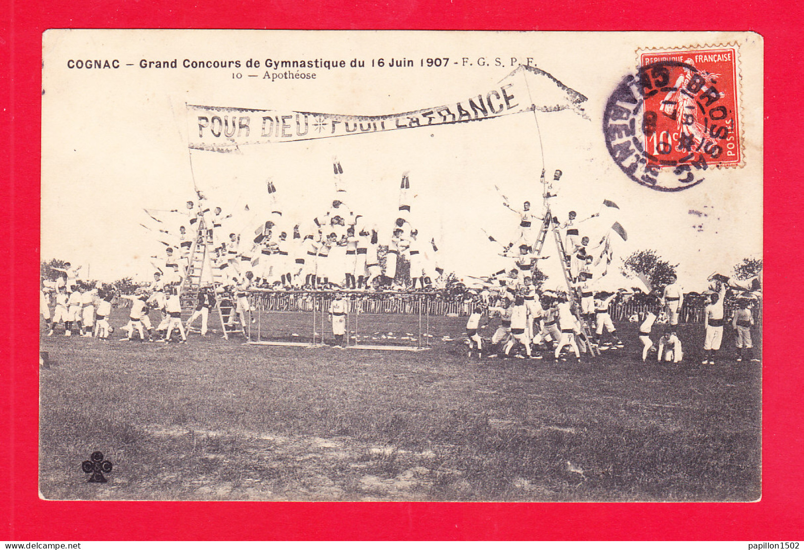 F-16-Cognac-362Ph81 Grand Concours De Gymnastique De Juin 1907, L'apothéose, Cpa BE - Cognac