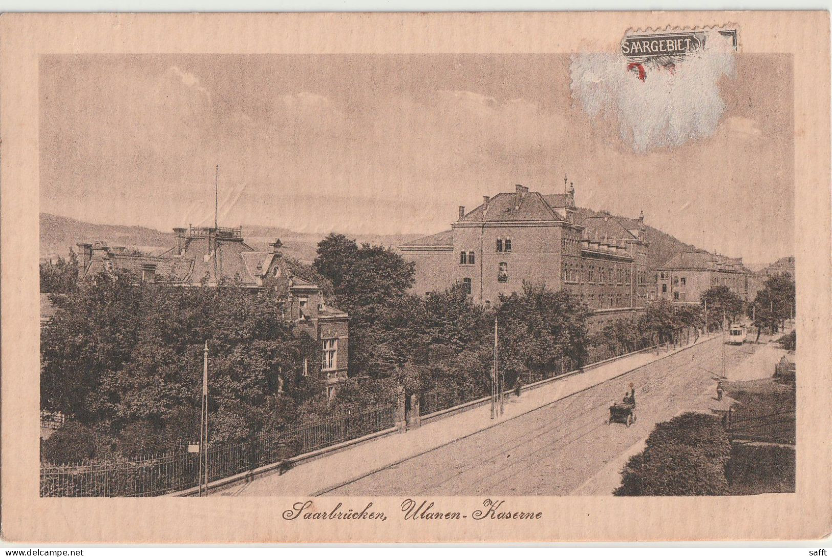 AK Saarbrücken, Ulanenkaserne  Um 1925 - Saarbruecken