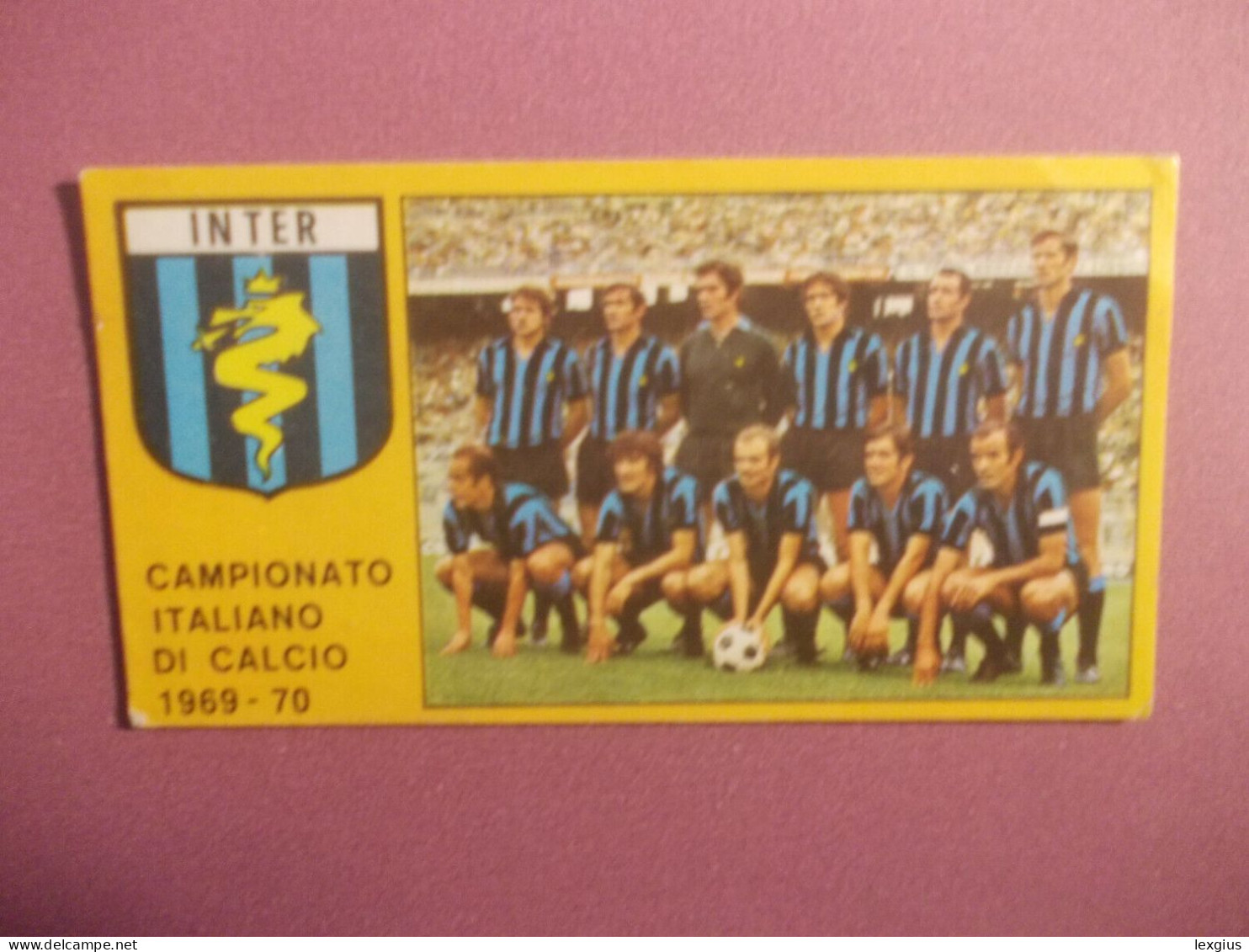 LOTTICINO 3 FIGURINE INTER CALCIATORI 1969-70 ESAURITE ALLA PANINI - Edizione Italiana