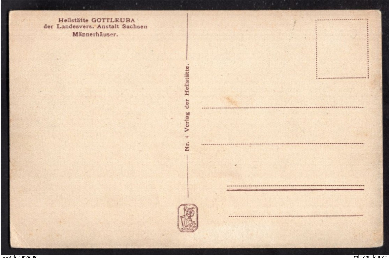 HEILSTÄTTE GOTTLEUBA - DER LANDESVERS -  ANSTALT SACHSEN - MÄNNERHÄUSER - CARTOLINA FP NON UTILIZZATA - Bad Gottleuba-Berggiesshuebel