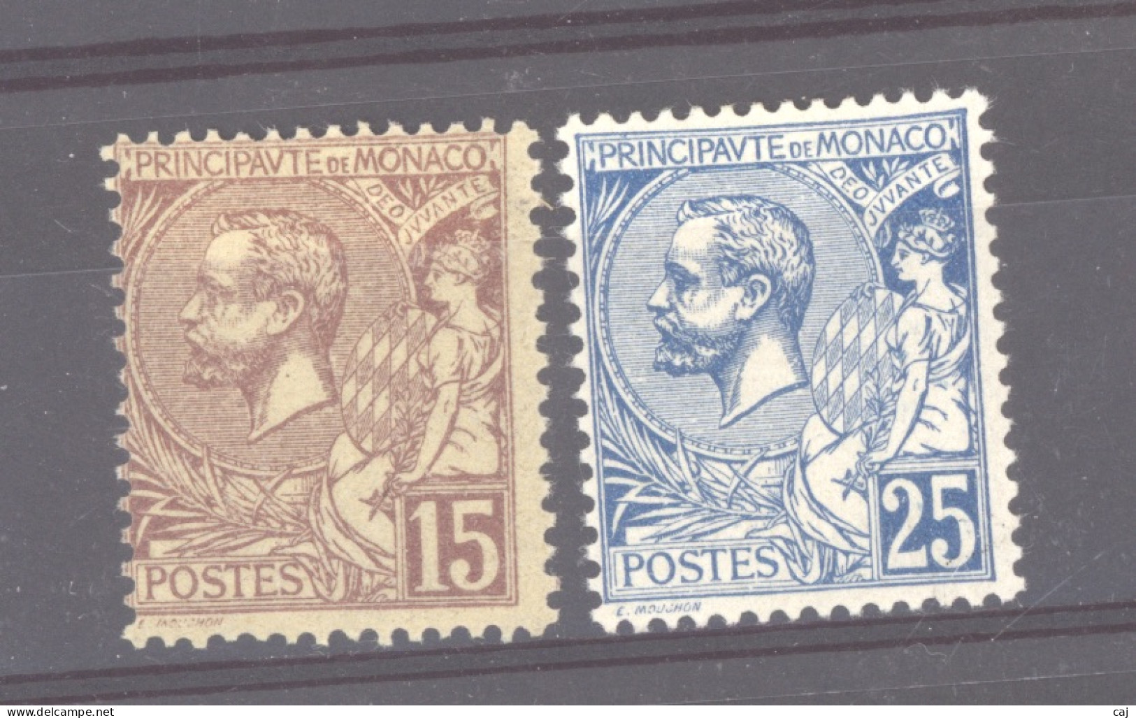 Monaco  :  Yv  24-25  * - Unused Stamps
