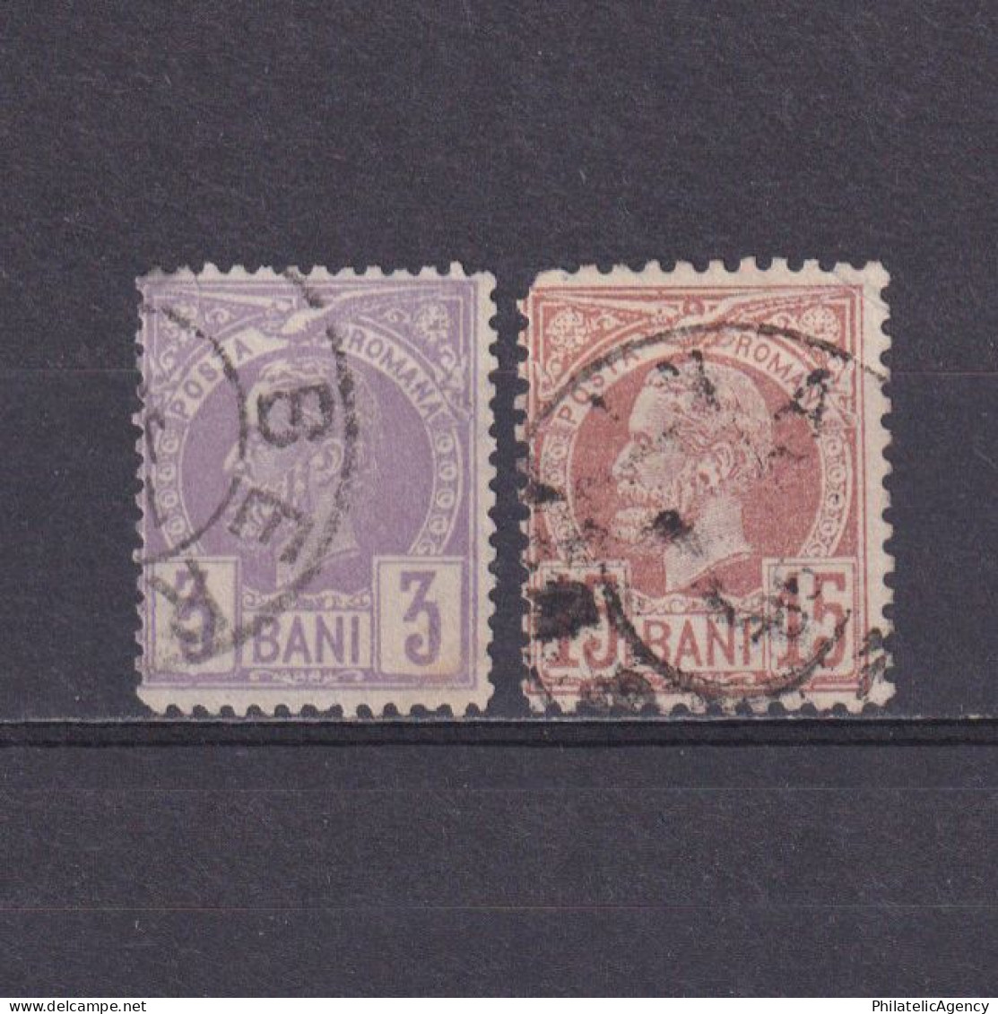 ROMANIA 1885, Sc# 76, 78, Part Set, King Carol I, Used - Usado