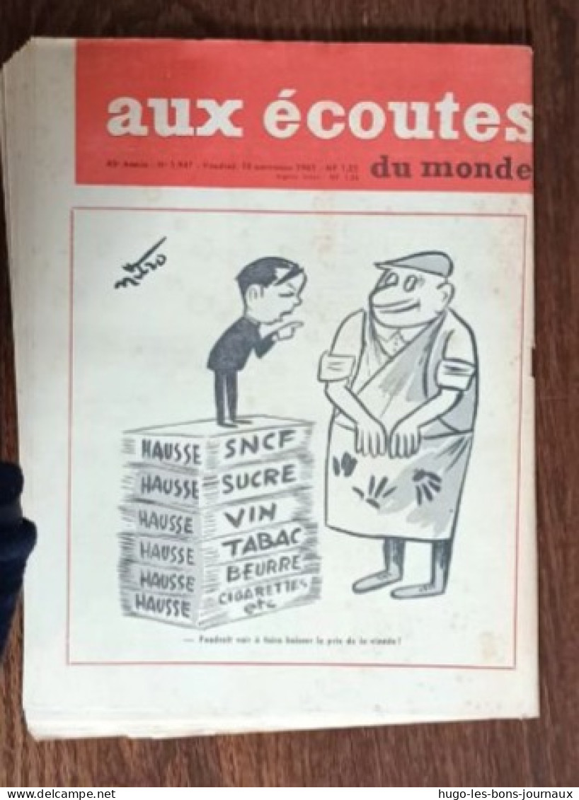 Aux écoutes Du Monde N°1947_ 10 Novembre 1961_L' Élysée Et Matignon : Debré Joue Debré - 1950 à Nos Jours