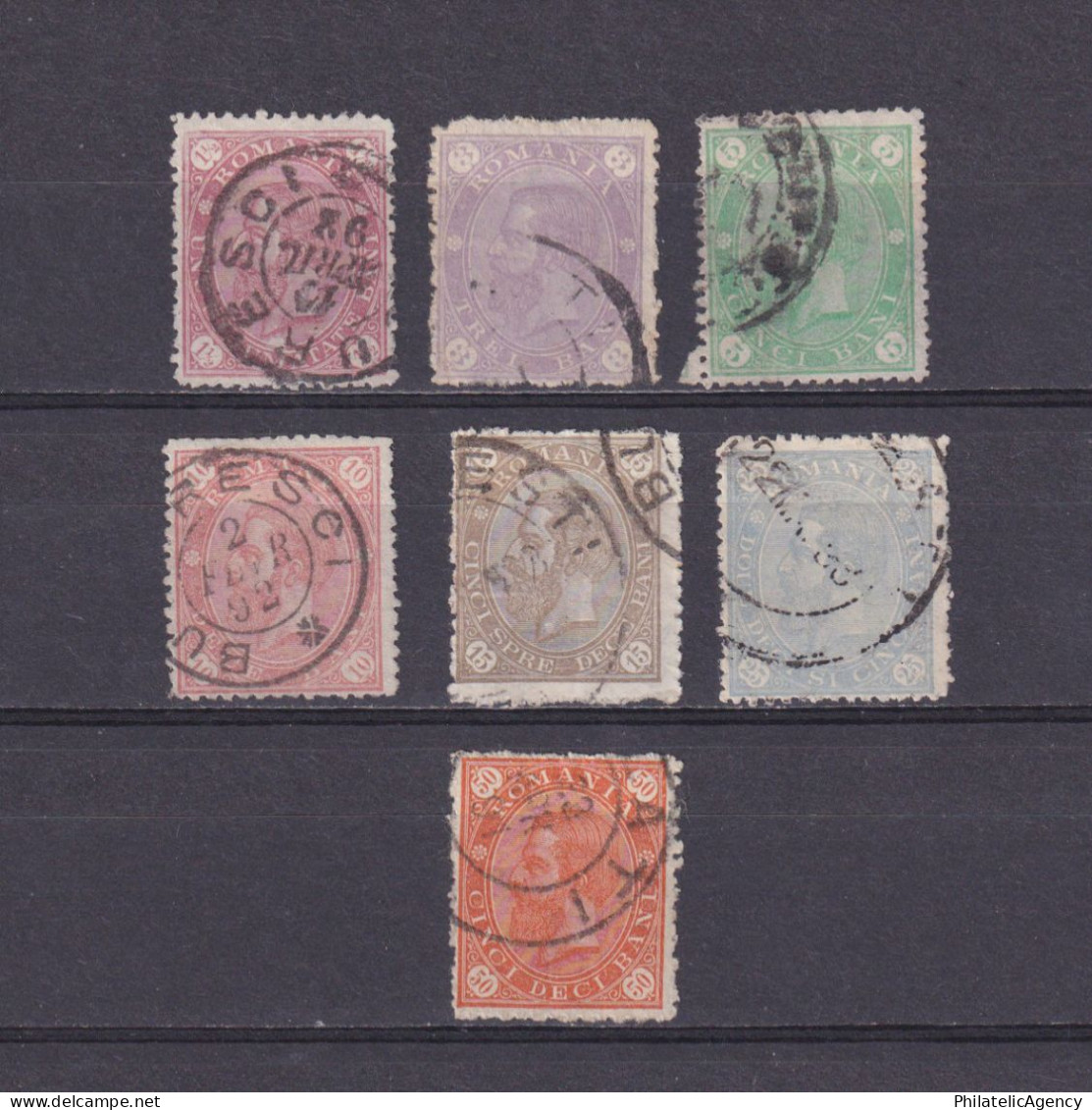 ROMANIA 1891, Sc# 101-107, CV $22, King Carol I, Used - Gebraucht
