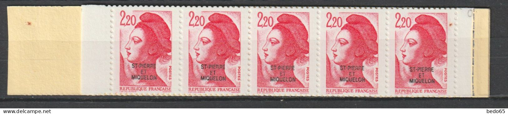 SAINT PIERRE ET MIQUELON CARNET N°  1  NEUF** TB  OUVERT CARNET COMPLET 12 TIMBRES - Markenheftchen