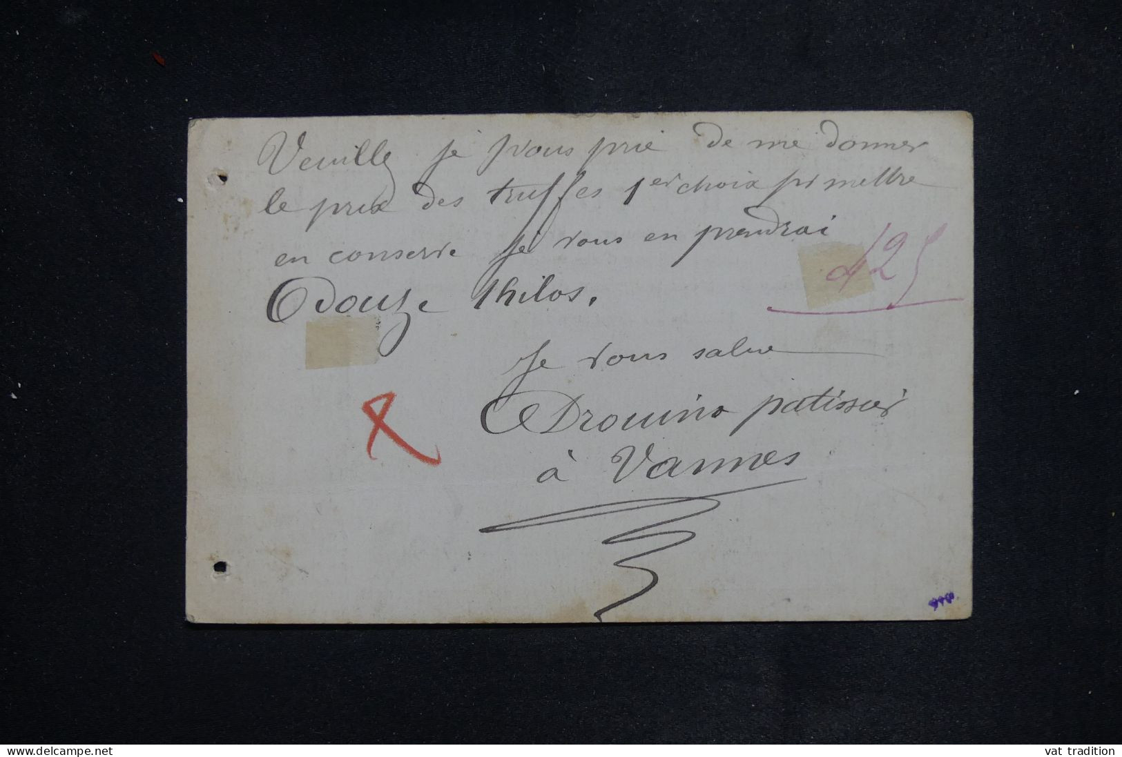 FRANCE - Cérès 5ct + 10ct Sur Carte Précurseur De Vannes Pour Crest En 1875 - L 150925 - Vorläufer