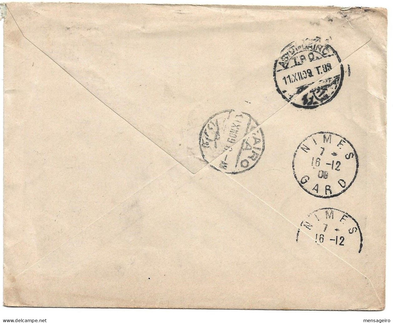 (C04) - COVER WITH 1P. STAMP LUQSOR / * => FRANCE 1909 UPPER EGYPT HOTELS - 1866-1914 Khedivaat Egypte