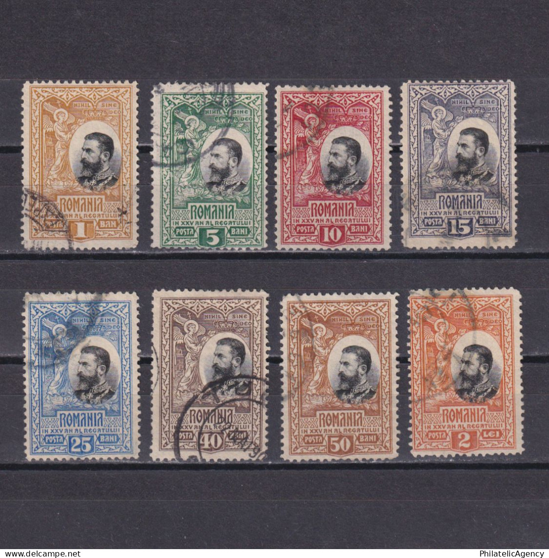 ROMANIA 1906, Sc# 186-195, Part Set, King Carlos I, Used - Usado