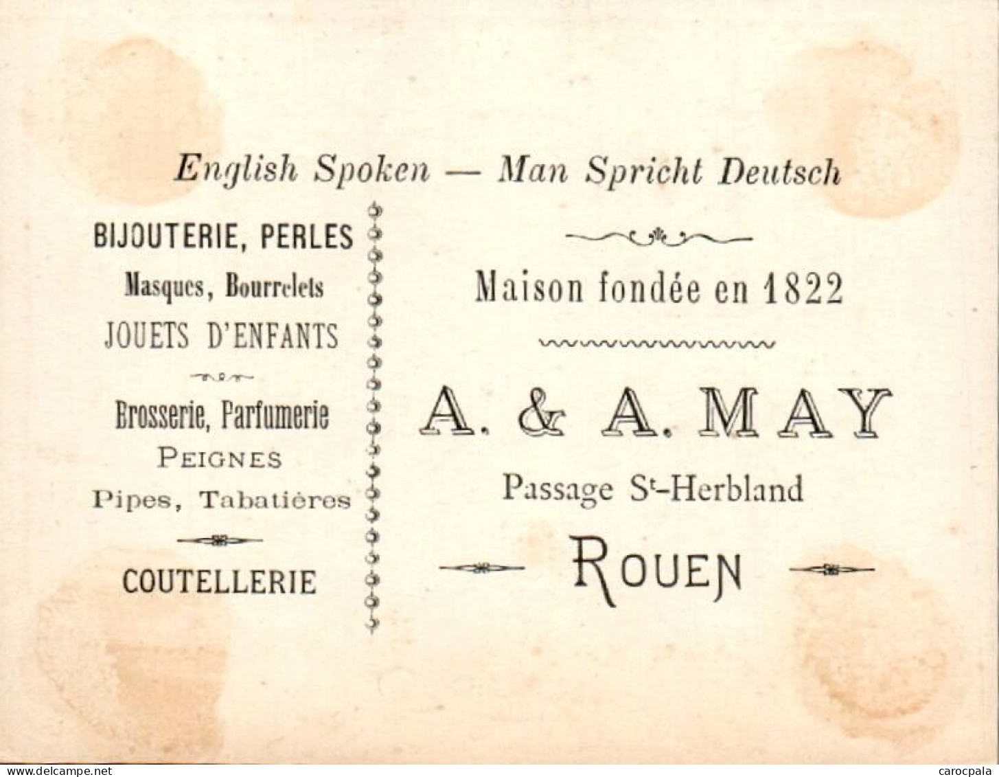 2 Chromos 1895 Maison A. May à Rouen : Cirque , Jongleur ,lion - Circo