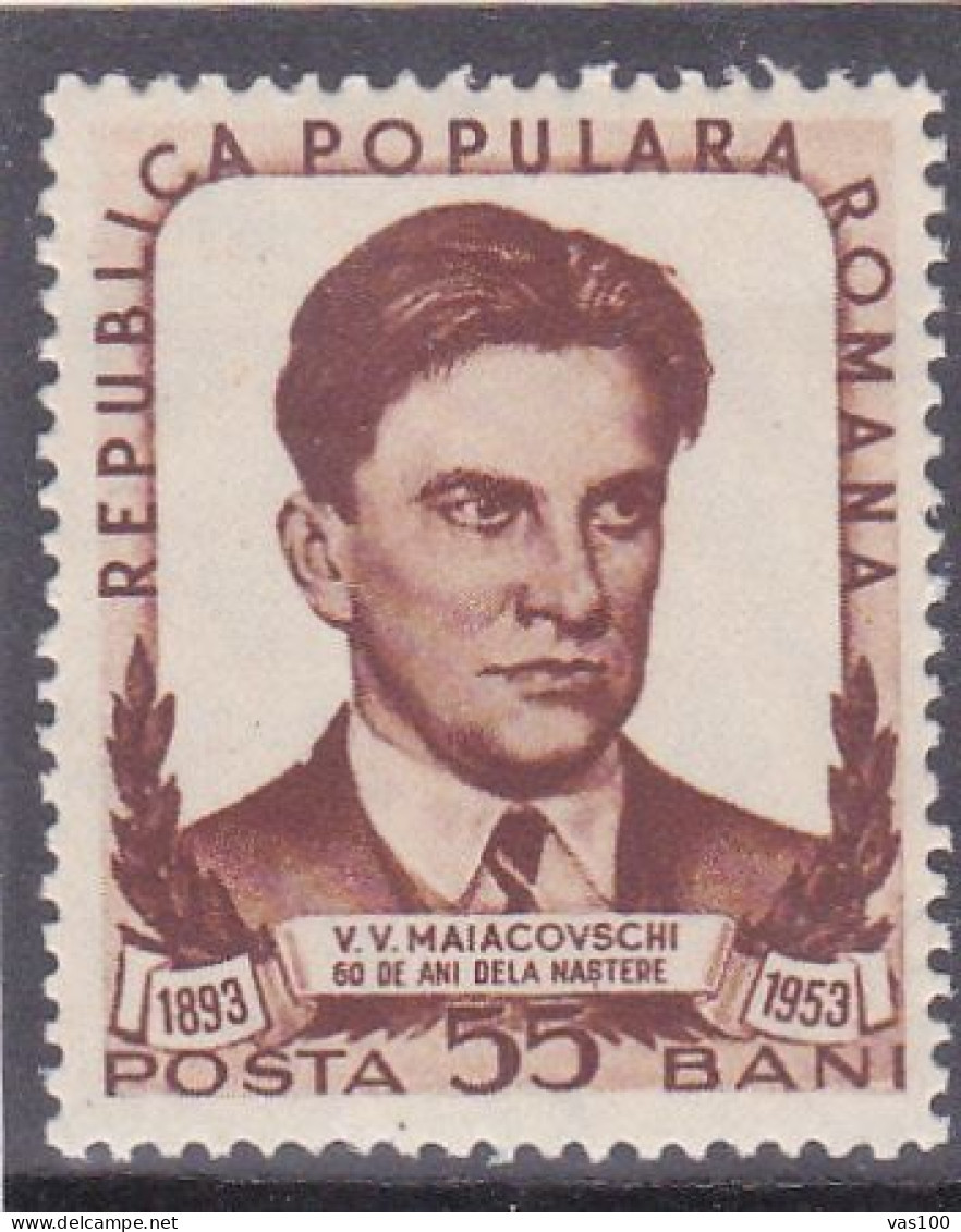 VLADIMIR  MAIAKOVKI 1953 MI.Nr.1442 ,MNH ROMANIA - Nuevos