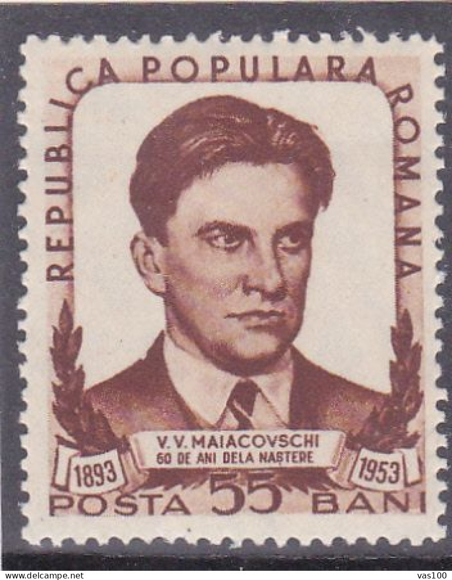 VLADIMIR  MAIAKOVKI 1953 MI.Nr.1442 ,MNH ROMANIA - Neufs