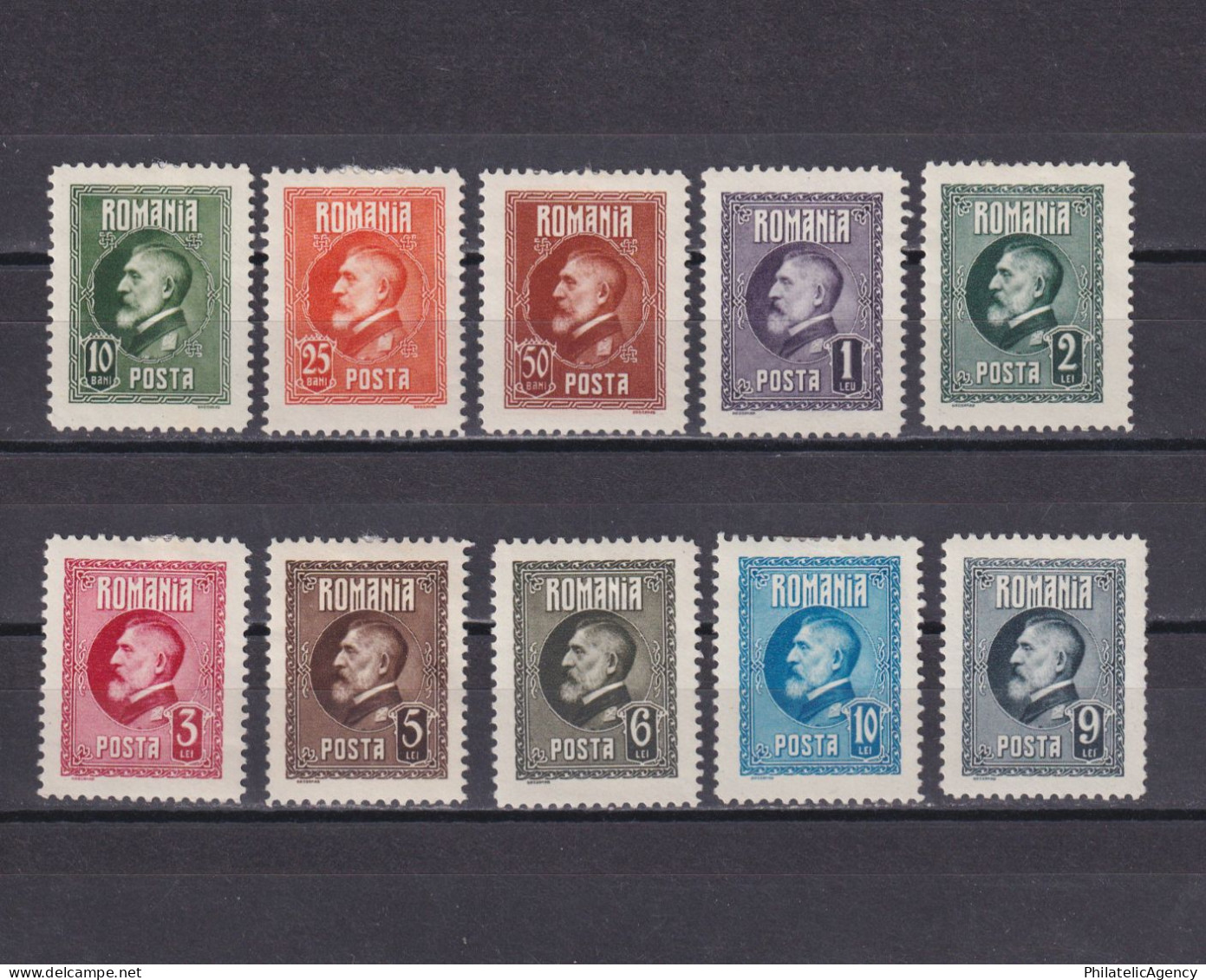 ROMANIA 1926, Sc# 291-301, King Ferdinand, MH - Unused Stamps