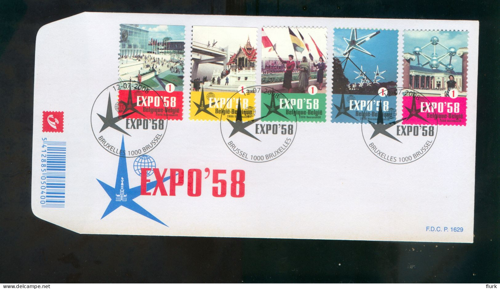 België FDC 3804-3808 Perfect - 2001-2010