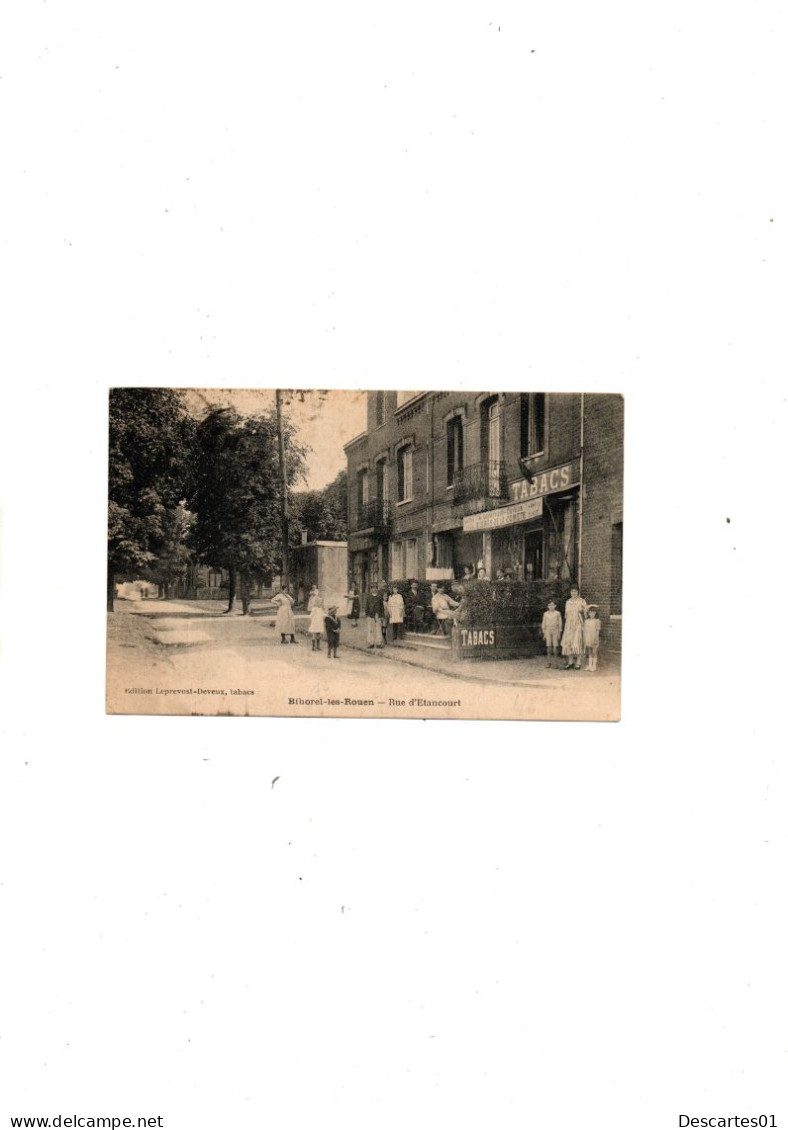 C P A  ANIMEE  BIHOREL LES ROUEN RUE D'ETANCOURT  CIRCULEE  28 JUIN 1925 - Bihorel