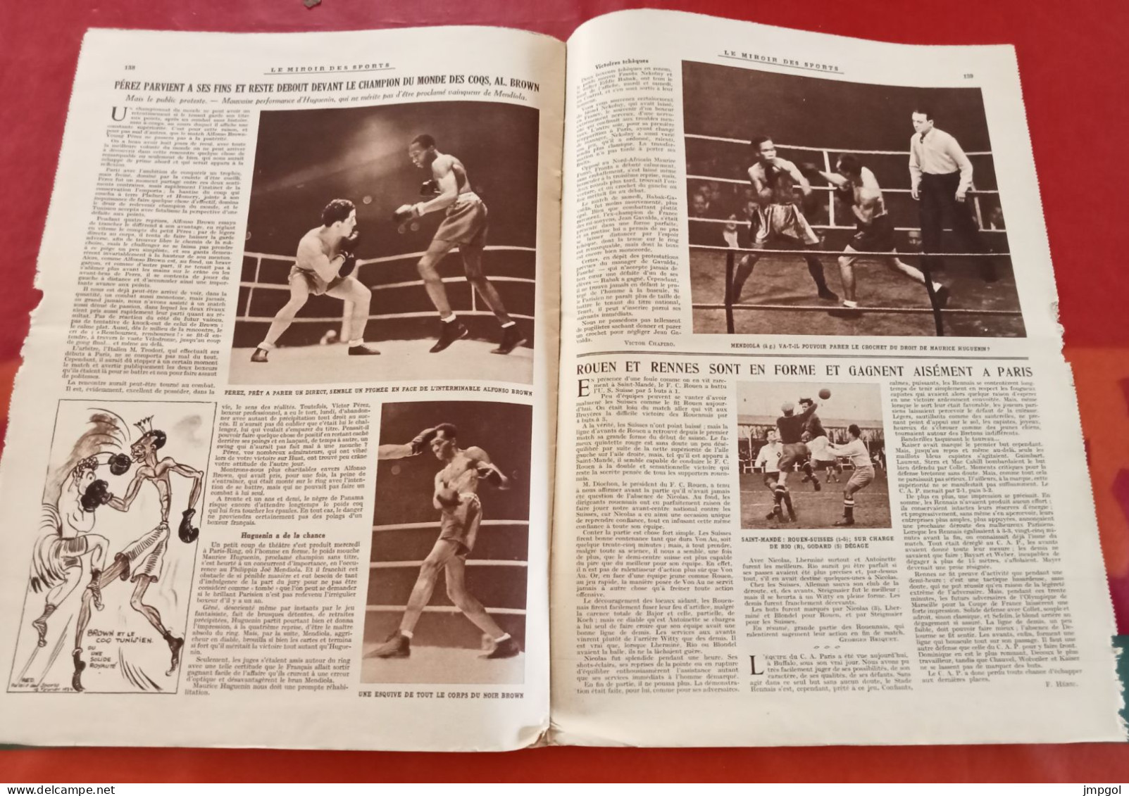 Miroir Des Sports N°752 Fév 1934 Cross Chaumont Mont Agel Boxe Young Perez Alfonso Brown Entrainement Binda Lapébie - Sport