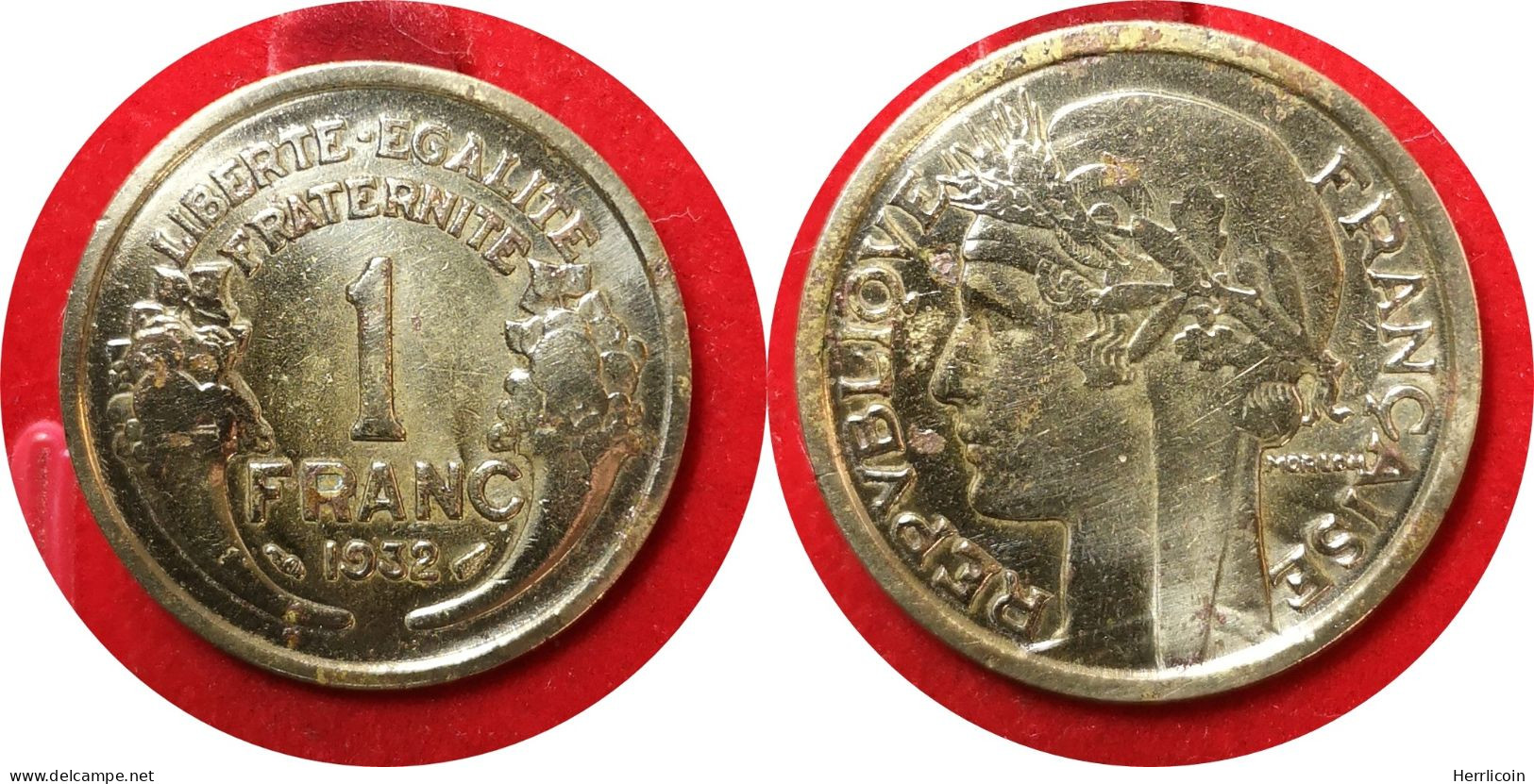 Monnaie France - 1932  - 1 Franc Morlon Cupro-aluminium - 1 Franc