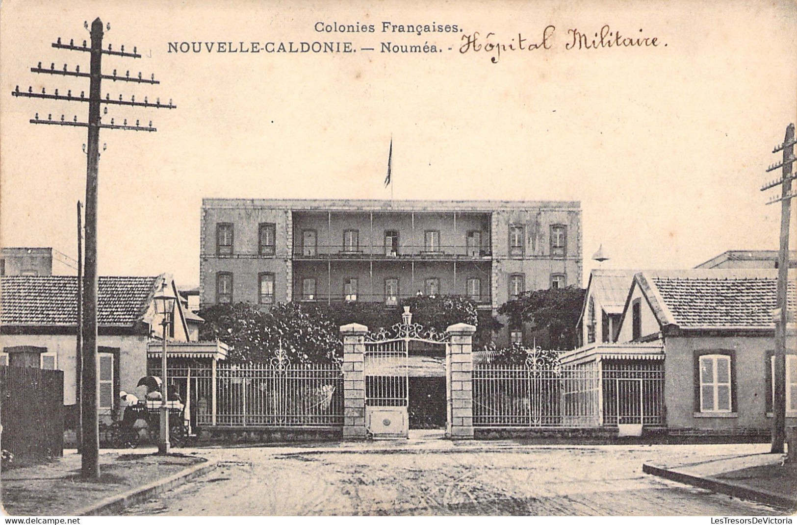 NOUVELLE CALEDONIE - NOUMEA - Hopital Militaire - Carte Postale Ancienne - Nieuw-Caledonië