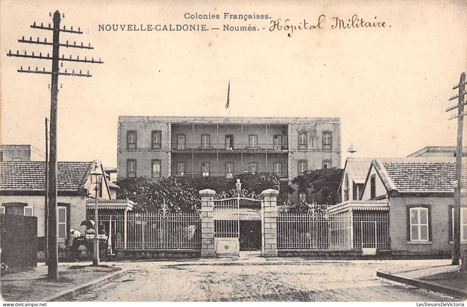 NOUVELLE CALEDONIE - NOUMEA - Hopital Militaire - Carte Postale Ancienne - New Caledonia