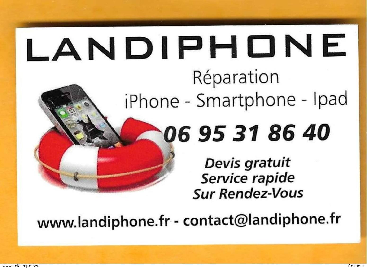 Carte De Visite LANDIPHONE - 40230 Saint Vincent De Tyrosse - - Other & Unclassified