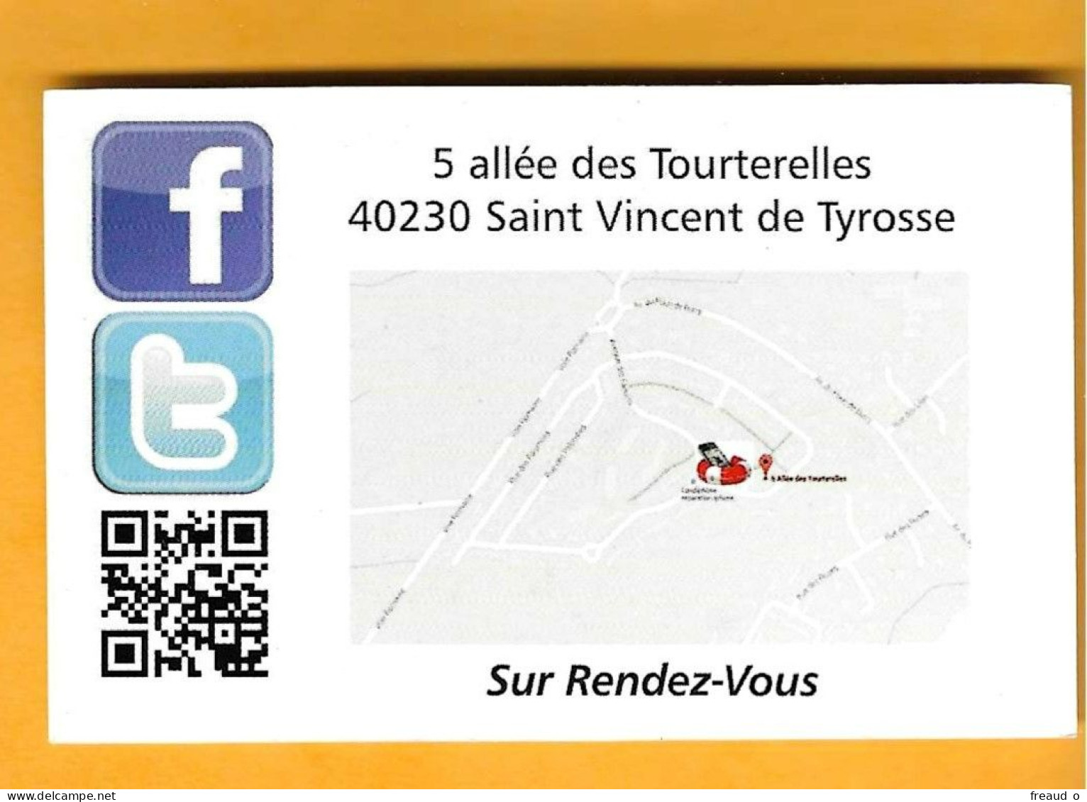 Carte De Visite LANDIPHONE - 40230 Saint Vincent De Tyrosse - - Andere & Zonder Classificatie