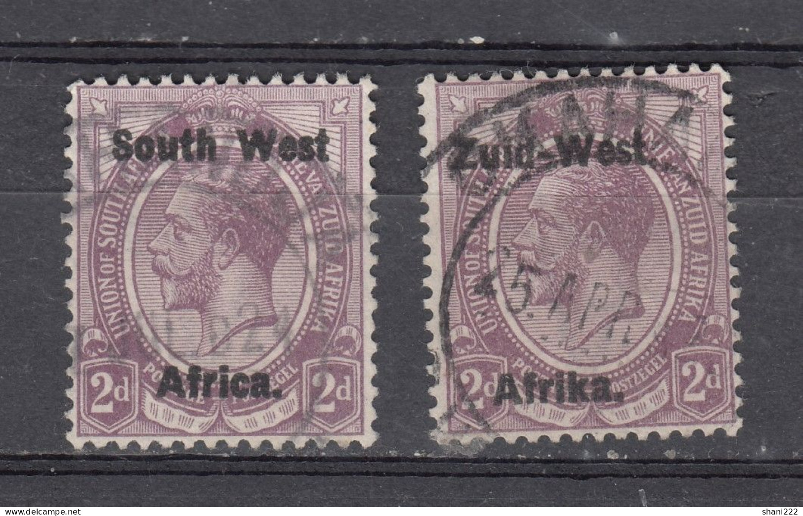 South West Africa - 1923 - Overprinted - Hyphenated - 2 D, 2 Singles (e-742) - Südwestafrika (1923-1990)