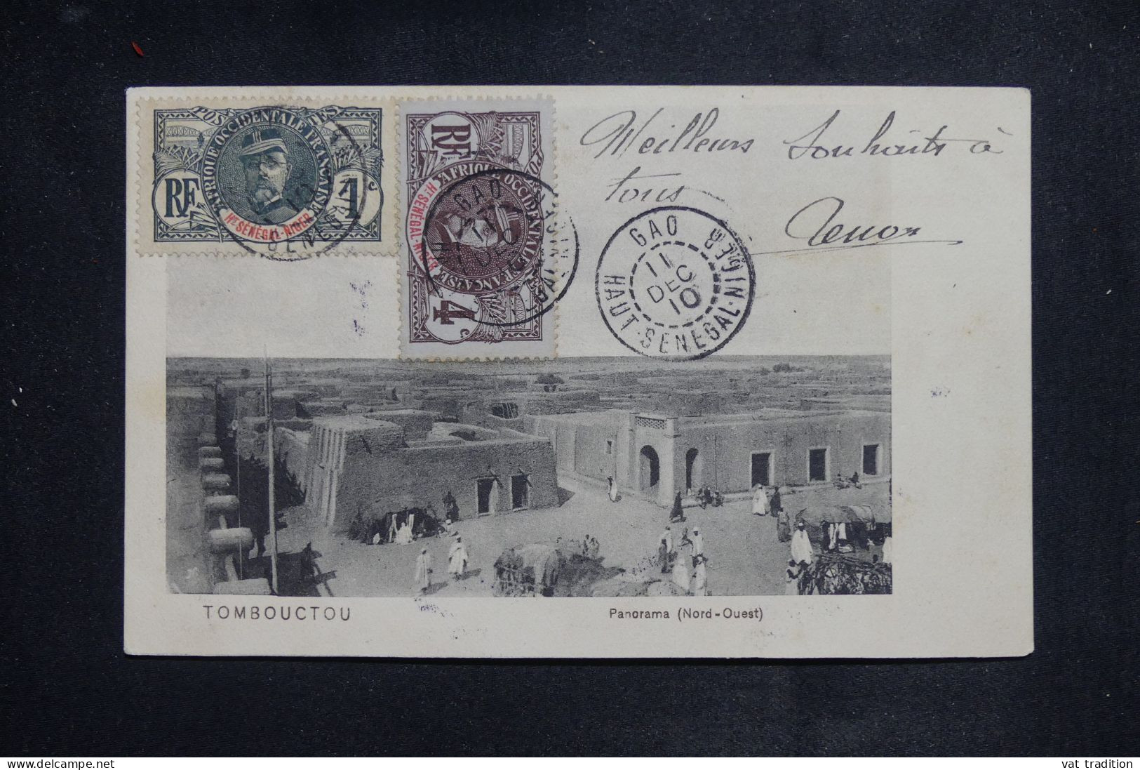 HAUT SÉNÉGAL & NIGER  - Carte Postale ( Tambouctou ) , De Gao Pour Daon En 1910  - L 150934 - Lettres & Documents