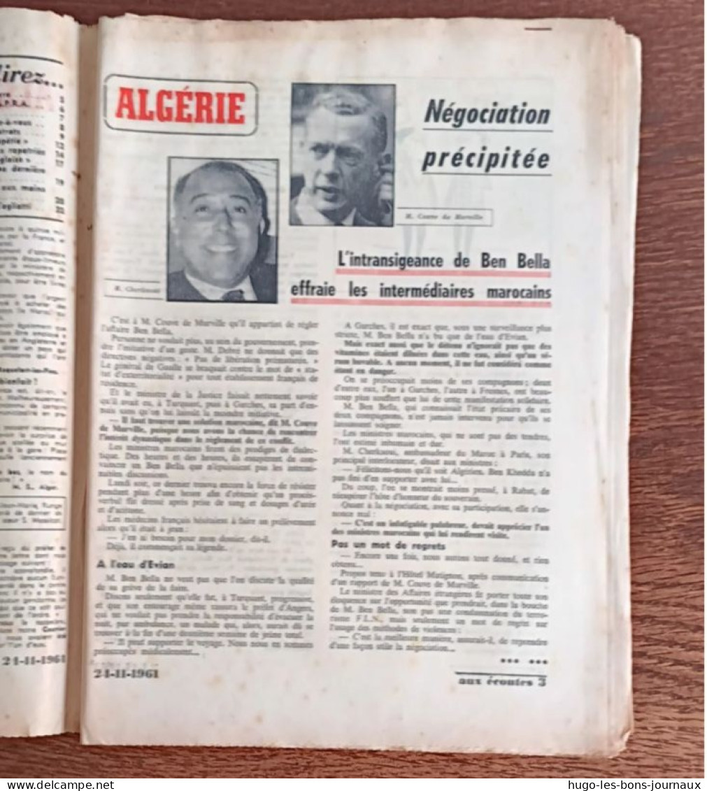 Aux écoutes Du Monde N°1949_ 24 Novembre 1961_deuxième édition Après Saisie_ La Grève De Mardi : Plus Qu'une "péripétie" - Desde 1950
