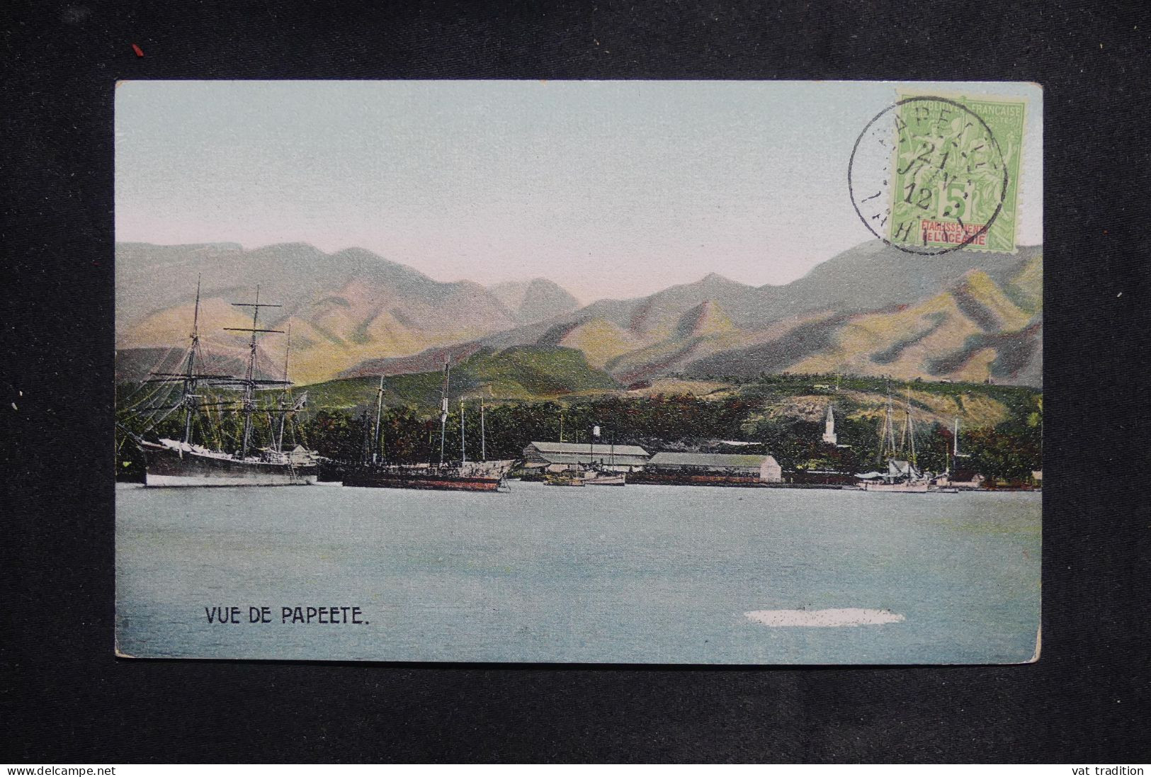 OCÉANIE  - Affranchissement Type Groupe Sur Carte Postale De Papeete En 1912  - L 150936 - Cartas & Documentos