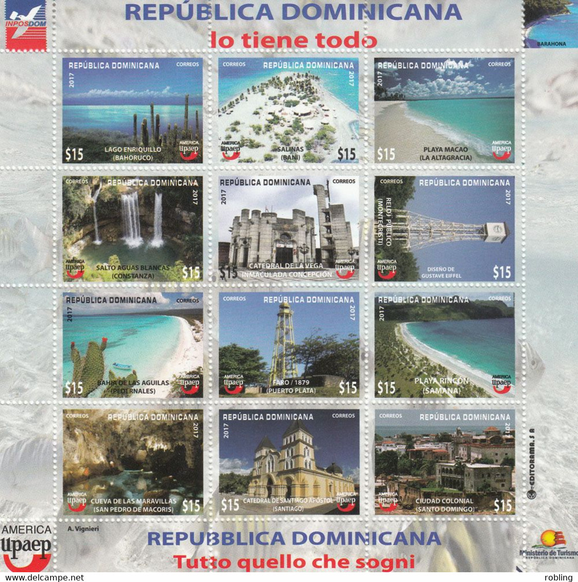 Dominicana 2017 Lighthouses J5430 Puerto Plata / Michel 2621-32 - Leuchttürme